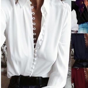 Button down blue blouse